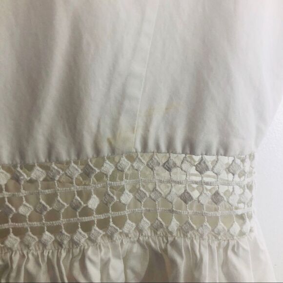 Rebecca Minkoff Tess Eyelet Open Crochet Dress 4 Laser Cute Fit & Flare Party - Picture 9 of 10